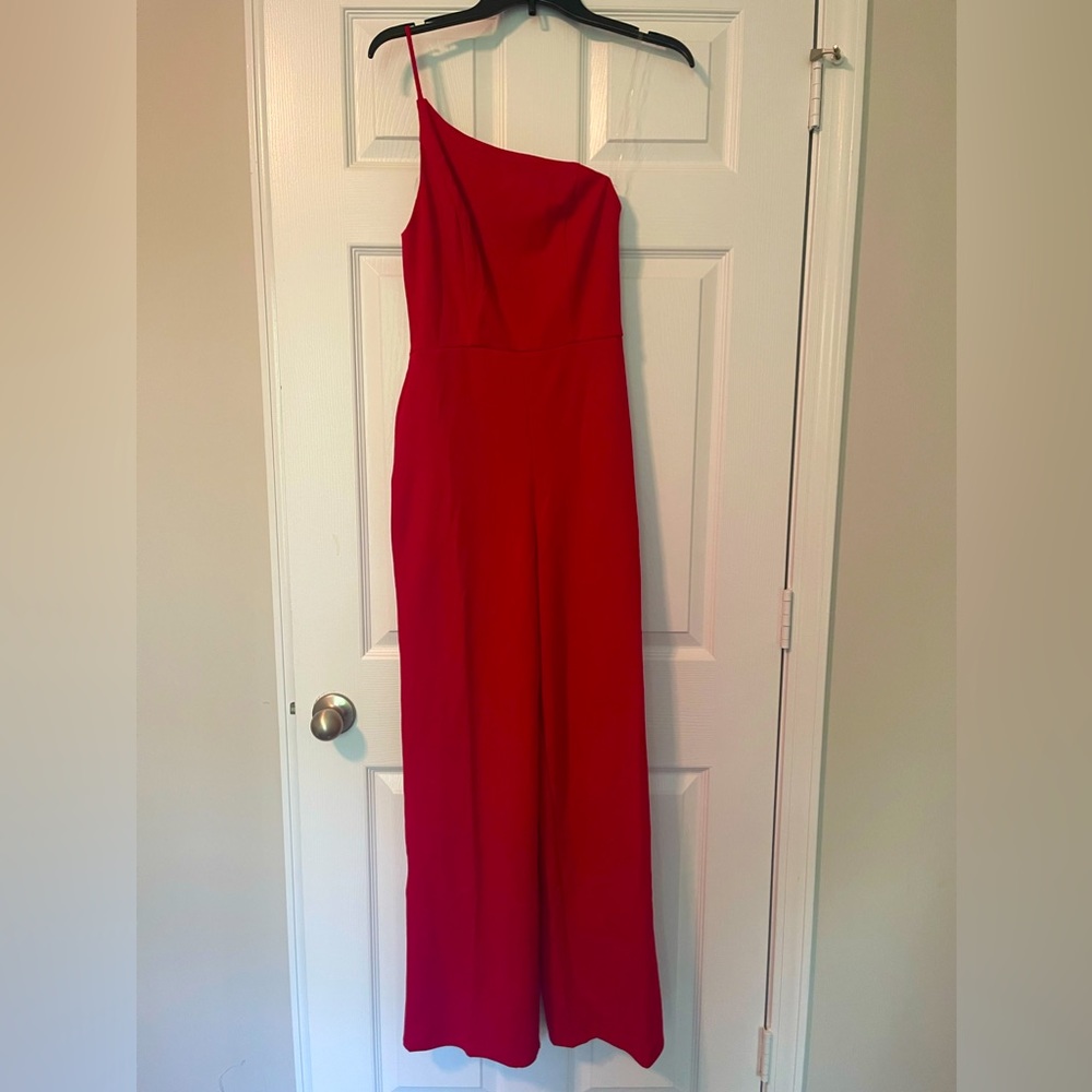 Red formal jumpsuit